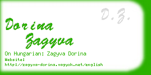 dorina zagyva business card